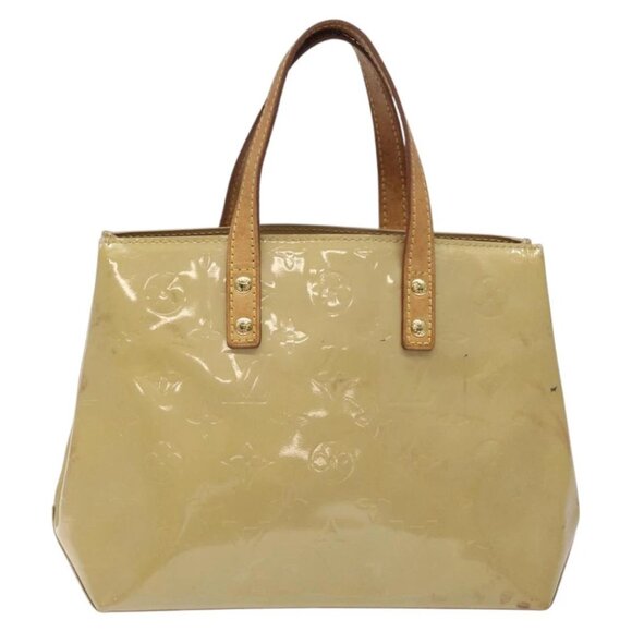LOUIS VUITTON Monogram Vernis Reade PM Hand Bag Beige M91334 LV Auth 117918 - Picture 1 of 15
